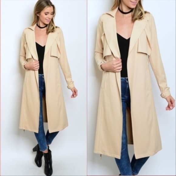 Jackets & Blazers - FOREVER CLASSIC TAN WOMENS TRENCH COAT / JACKET